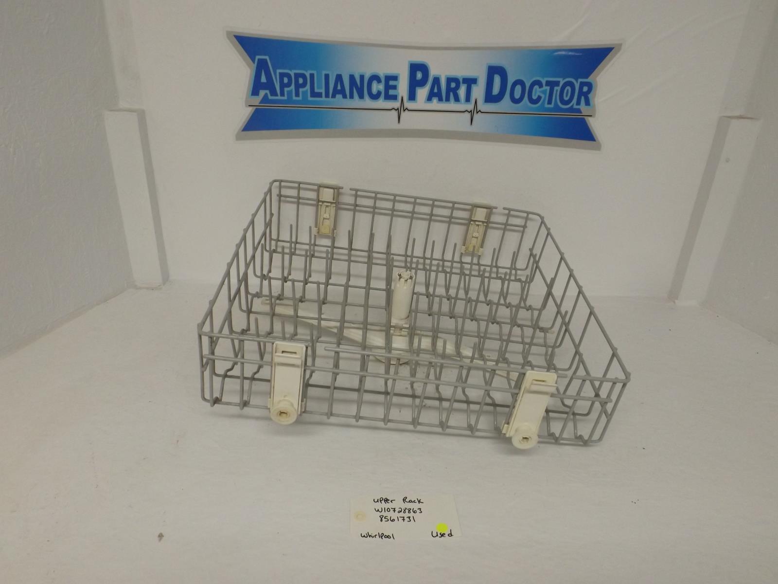 Whirlpool Dishwasher W10728863 8561731 Upper Rack Used Whirlpool Dishwasher W10728863 8561731 Upper Rack Used